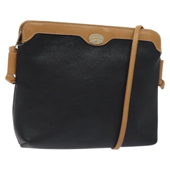 GUCCI Shoulder Bag Leather Black Auth SW966 - Picture 1 of 14
